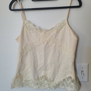 Cream Lace Trim Cami